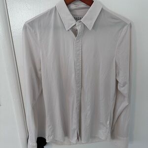 RHONE white button down classic fit dress shirt size small